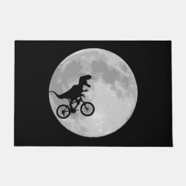 Retro 80s Dinosaur bike en Moon Deurmat