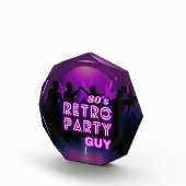 Retro 80s Disco Dance Party Neon Paarse Funky Fotoblokken (Rechts)