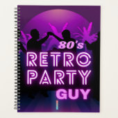 Retro 80s Disco Dance Party Neon Paarse Funky Planner (Voorkant)