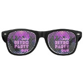 Retro 80s Disco Dance Party Neon Paarse Funky Retro Zonnebril (Voorkant)