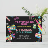 Retro 80s Disco Feest Themade jaren 80 Ik Hou van  Kaart (Staand voorkant)