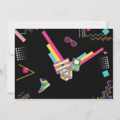 Retro 80s Disco Feest Themade jaren 80 Ik Hou van  Kaart (Achterkant)