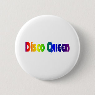 Retro 80's   Disco Queen 80's Ronde Button 5,7 Cm