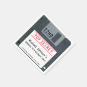Retro 80s Diskette Top Secret 70ste verjaardagsfee Servet (Hoek)