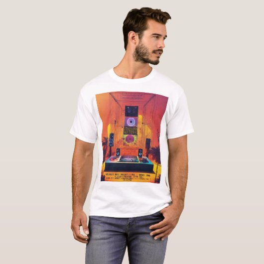 Retro 80s DJ Vibe T-Shirt Design (Voorkant volledig)
