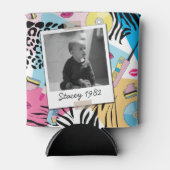 Retro 80s Eighties 40th Birthday foto Blikjeskoeler (Voorkant)