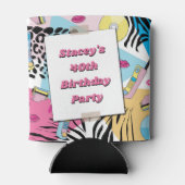 Retro 80s Eighties 40th Birthday foto Blikjeskoeler (Achterkant)