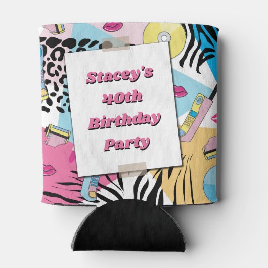 Retro 80s Eighties 40th Birthday  foto Blikjeskoeler (Achterkant)