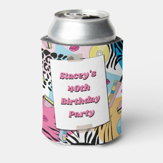 Retro 80s Eighties 40th Birthday  foto Blikjeskoeler (Blikje Achterkant)