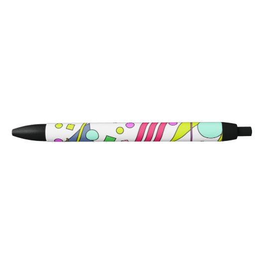 Retro 80s en 90s Stijlflesopening Zwarte Inkt Pen (Voorkant)
