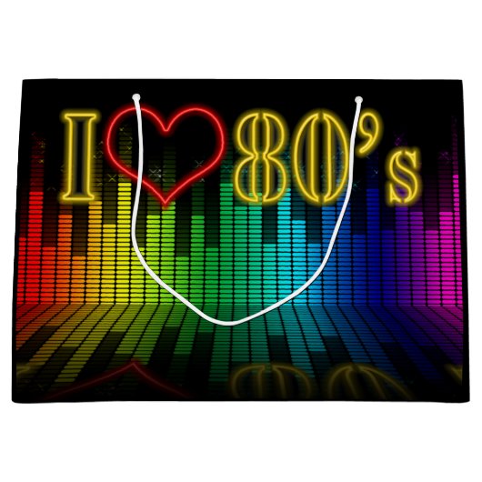 Retro 80's Equalizer Party Groot Cadeauzakje (Voorkant)