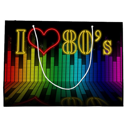 Retro 80's Equalizer Party Groot Cadeauzakje (Achterkant)