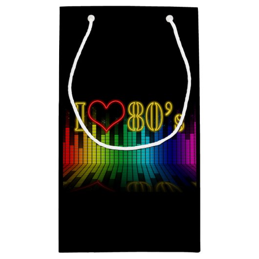 Retro 80's Equalizer Party Klein Cadeauzakje (Achterkant)