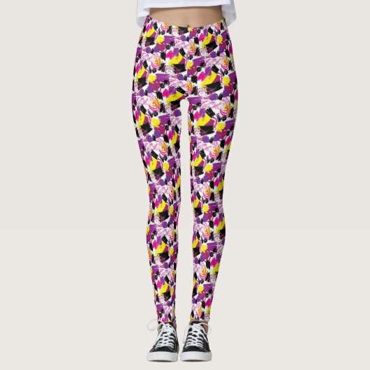 Retro 80's esthetiek leggings (Voorkant)