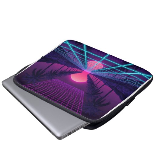 Retro 80s Esthetische Laptop Hoezen  (Voorkant onderkant)