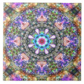 Retro 80's   Floral persian mandala   Tegeltje (Voorkant)
