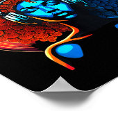 Retro 80s Funk Afro Girl Disco Soul African Americ Poster (Hoek)