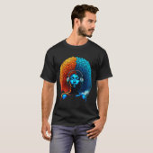 Retro 80s Funk Afro Girl Disco Soul African Americ T-shirt (Voorkant volledig)