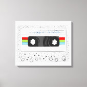 Retro 80s funky cassette tape canvas afdruk (Voorkant)