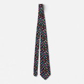 Retro 80s Funky Shapes Neon Neck Tie Stropdas (Achterkant)