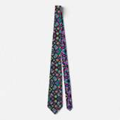 Retro 80s Funky Vormen Neon Necksjaal Stropdas (Voorkant)