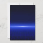 Retro 80's Futuristic Grid Verjaardag Kaart (Achterkant)