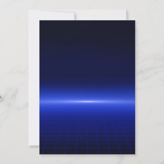 Retro 80's Futuristic Grid Verjaardag Kaart (Achterkant)