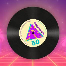 Retro 80s Geëvenieerd 50e verjaardag Faux Record Kaart