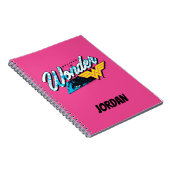 Retro 80's "Geloof in Wonder" grafisch Notitieboek (Rechterzijde)