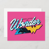 Retro 80's "Geloof in Wonder" grafisch Notitiekaartje (Voorkant / Achterkant)