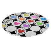 Retro 80s gewaagde geometricherats helder snijplank (Hoek)