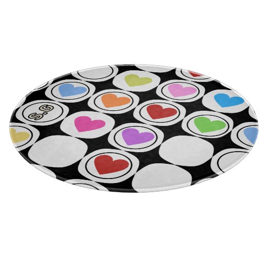 Retro 80s gewaagde geometricherats helder snijplank (Hoek)