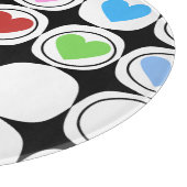 Retro 80s gewaagde geometricherats helder snijplank (Hoek)