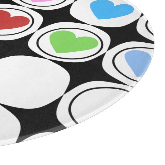 Retro 80s gewaagde geometricherats helder snijplank (Hoek)