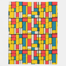 Retro 80s gewaagde geometrische moderne helder fleece deken