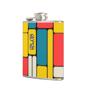 Retro 80s gewaagde geometrische moderne helder heupfles (Links)