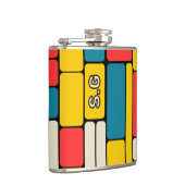 Retro 80s gewaagde geometrische moderne helder heupfles (Rechts)