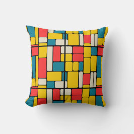 Retro 80s gewaagde geometrische moderne helder kussen