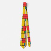 Retro 80s gewaagde geometrische moderne helder stropdas (Voorkant)