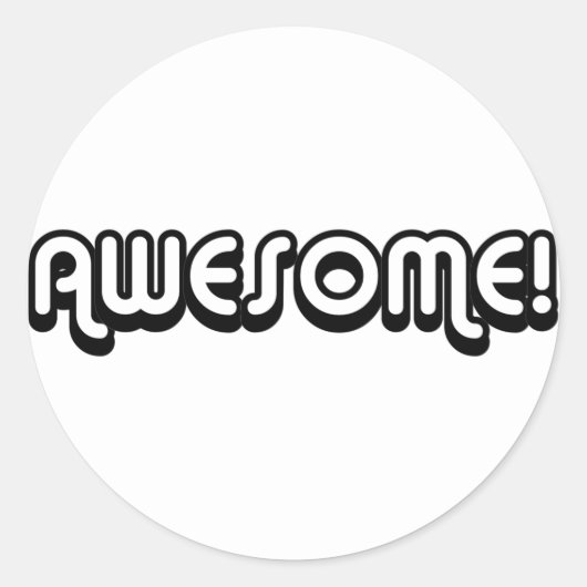 Retro 80s | Geweldige! 80's Slang Ronde Sticker (Voorkant)
