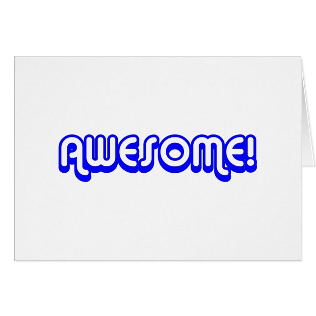 Retro 80's Geweldige! Blauw (Voorkant Horizontaal)