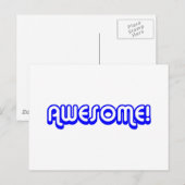 Retro 80's Geweldige! Blauw Briefkaart (Voorkant / Achterkant)
