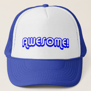 Retro 80's Geweldige! Blauw Trucker Pet