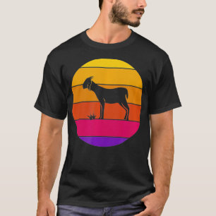 Retro 80's Goat Funny Boerderij Girl Goat Lover Gi T-shirt