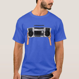 Retro 80's Hands-Up Retro Boombox Grafisch T-shirt