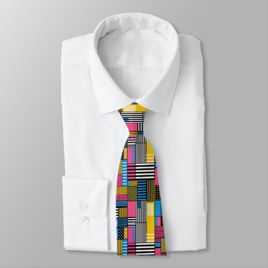 Retro 80s Herenstrik – Elegante Mode Stropdas (Gebonden)