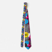 Retro 80s Herenstrik – Elegante Mode Stropdas (Achterkant)