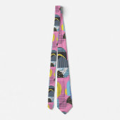 Retro 80s Herenstrik – Elegante Mode Stropdas (Achterkant)