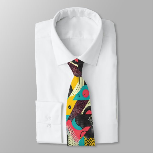 Retro 80s Herenstrik – Elegante Mode Stropdas (Gebonden)
