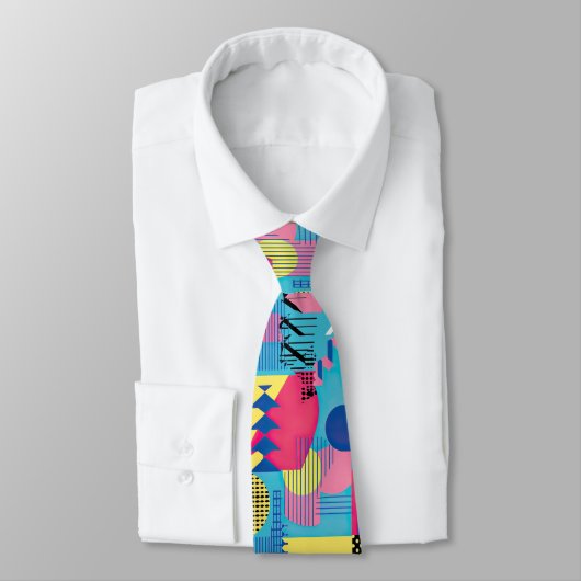 Retro 80s Herenstrik – Elegante Mode Stropdas (Gebonden)